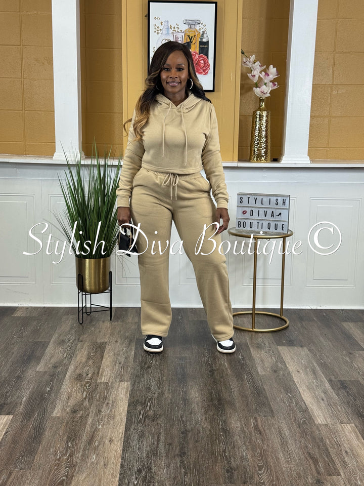 Comfort Mode Pullover Fleece Set (Khaki)