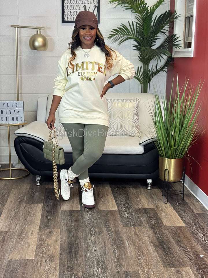 Limited Edition 1 of 1 Signature Sweatshirt Only up to 3XL (Metallic Gold Print)