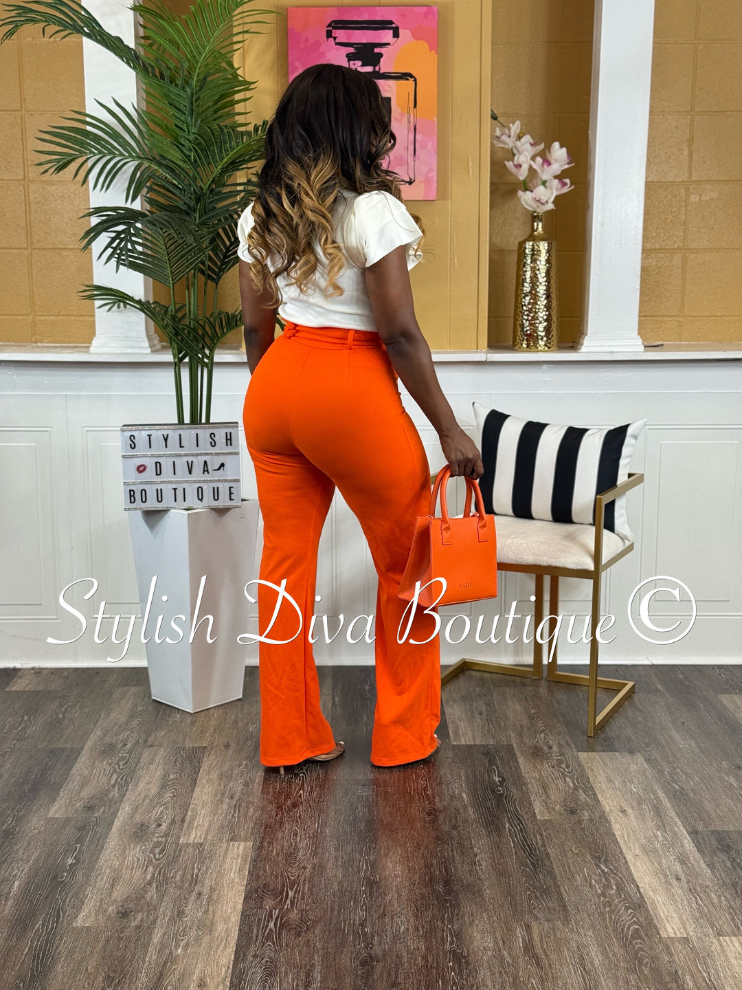 Booked & Bold Pants (Orange)