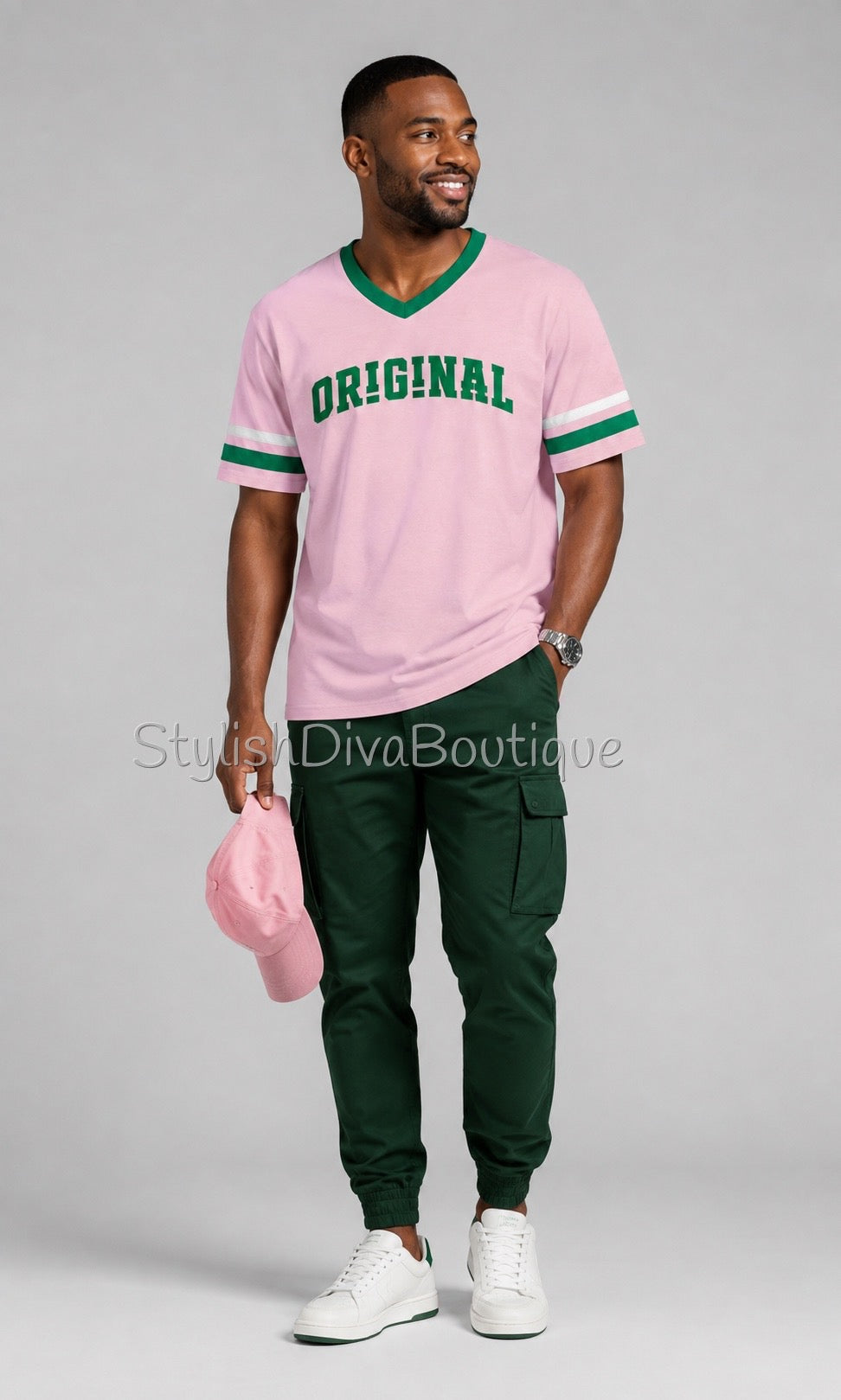 ORIGINAL Varsity Tee (Pink/Green)