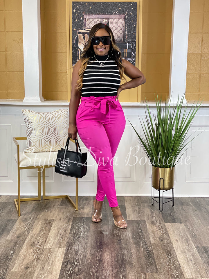 Luxe Diva Pants up to 3XL (Fuchsia Pink)
