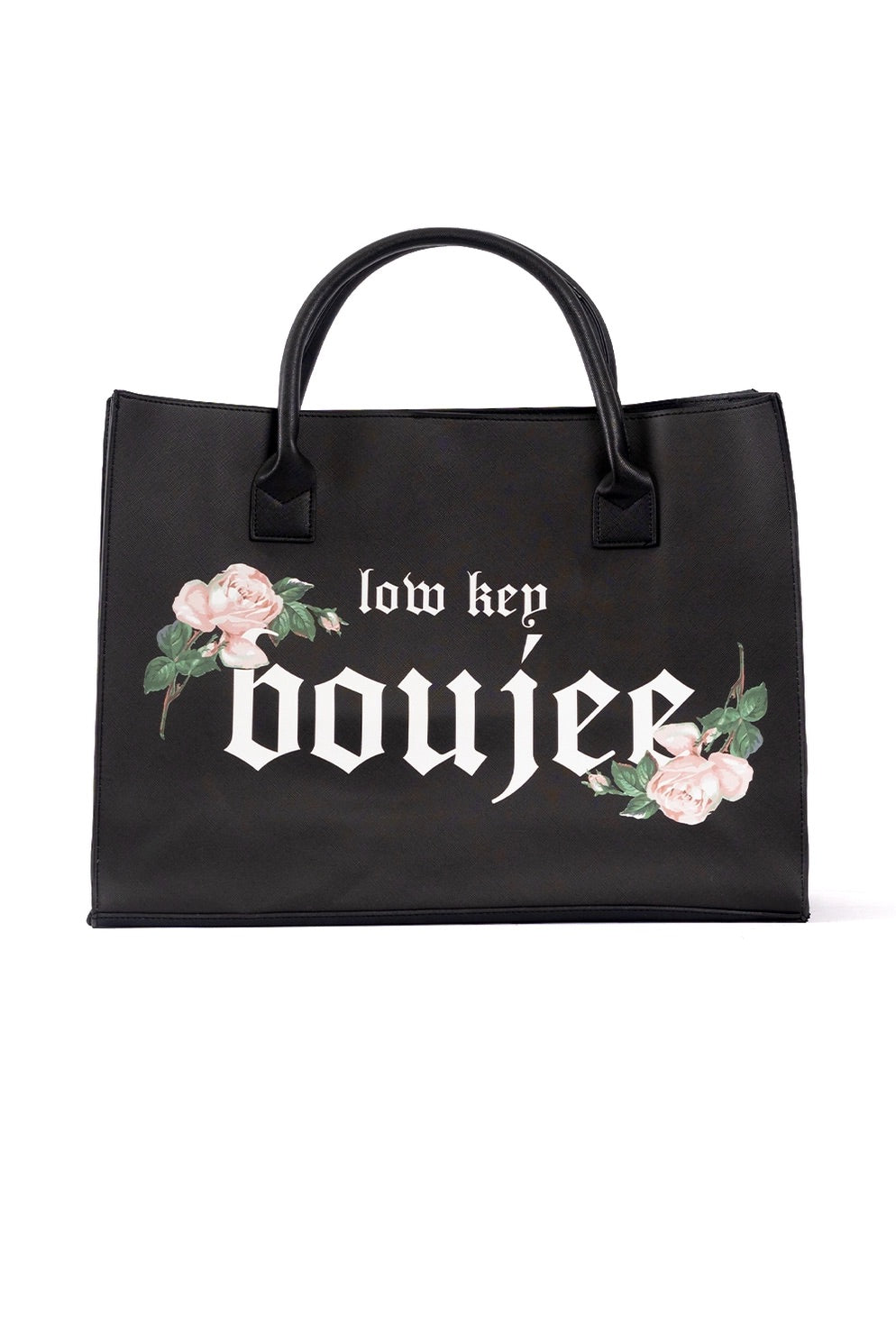 Low Key Boujee Tote Bag (Black)