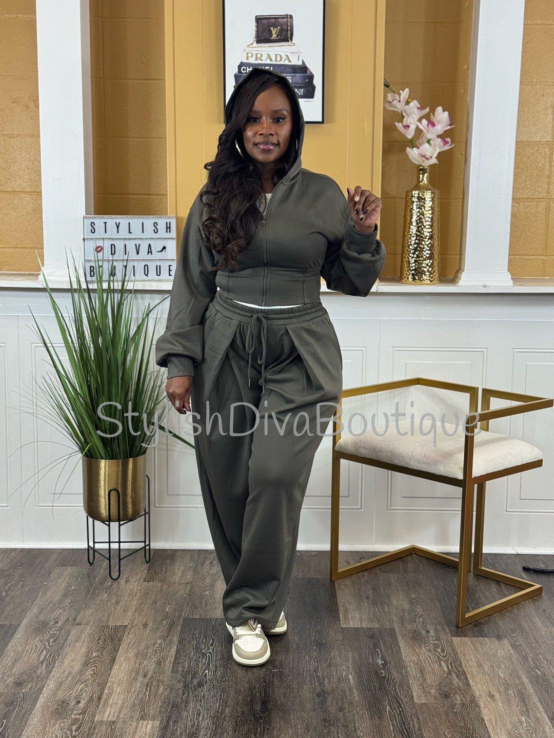 Off Duty Chic Barrel Leg Set (Olive)