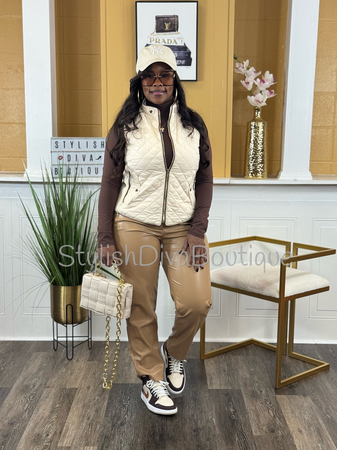 Rowan Quilted Padded Vest up to 2XL (Ivory)