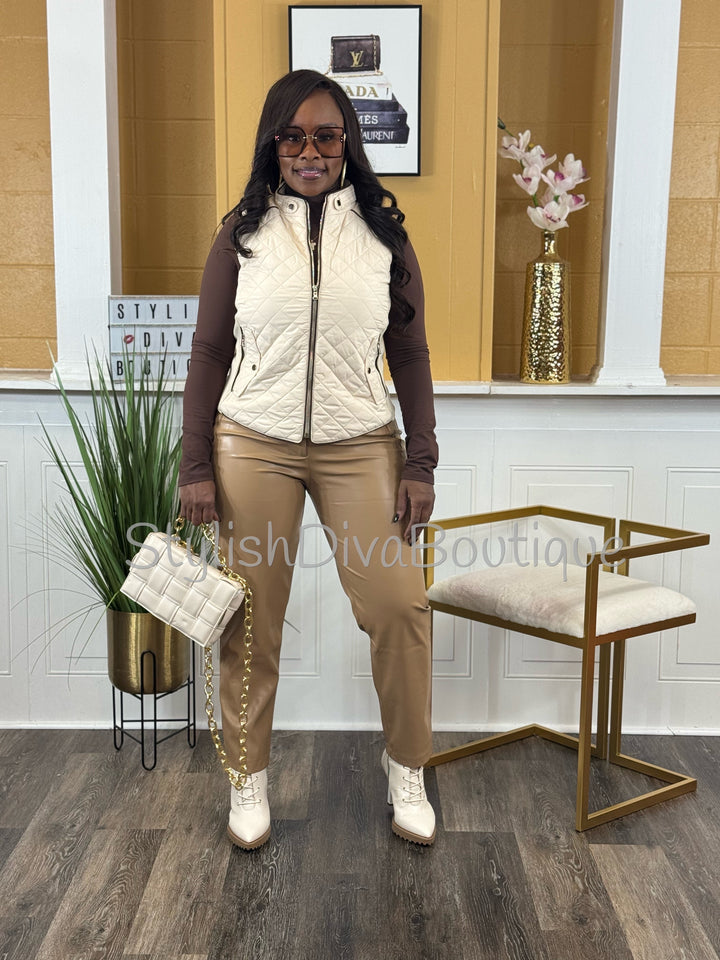Rowan Quilted Padded Vest up to 2XL (Ivory)