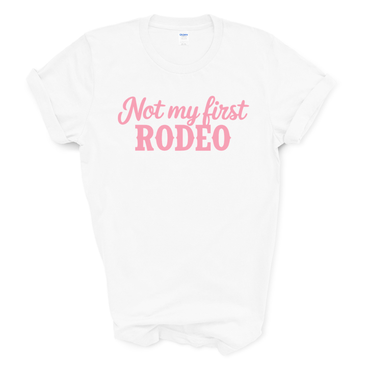 Not My First Rodeo Graphic Tee (Pink Print)