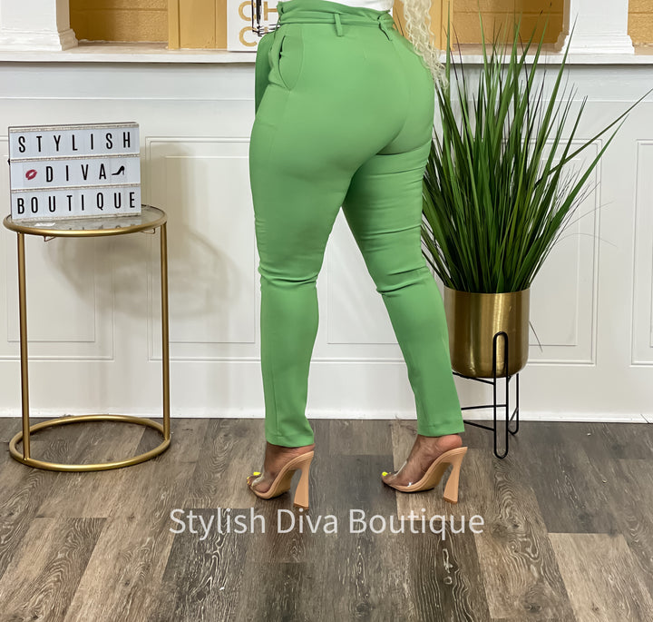 New Luxe Diva Pants (Grass Green)