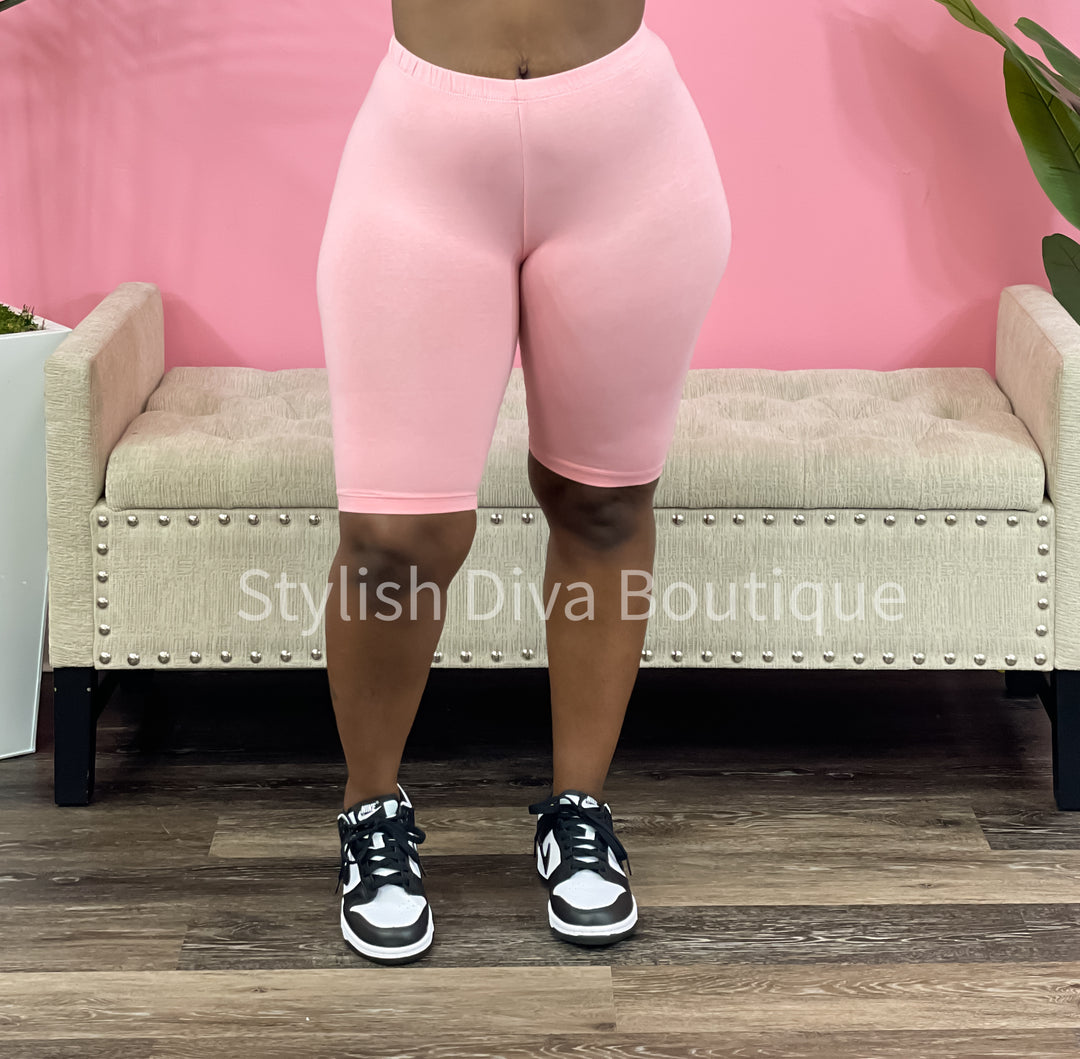 Butter Soft Biker Shorts up to 3XL (Pink)