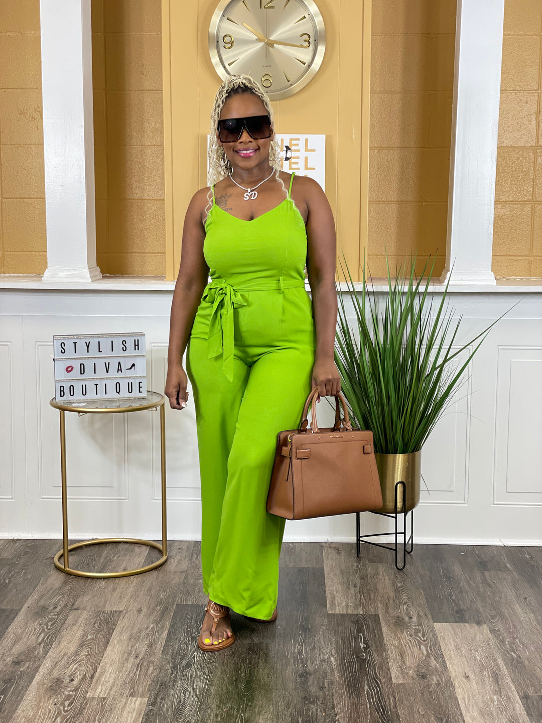 Plus size neon jumpsuit sales