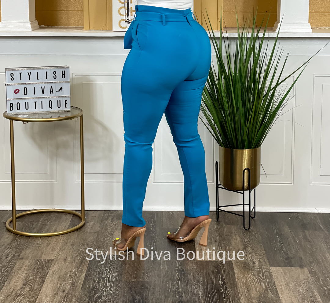 New Luxe Diva Pants (Sea Blue)