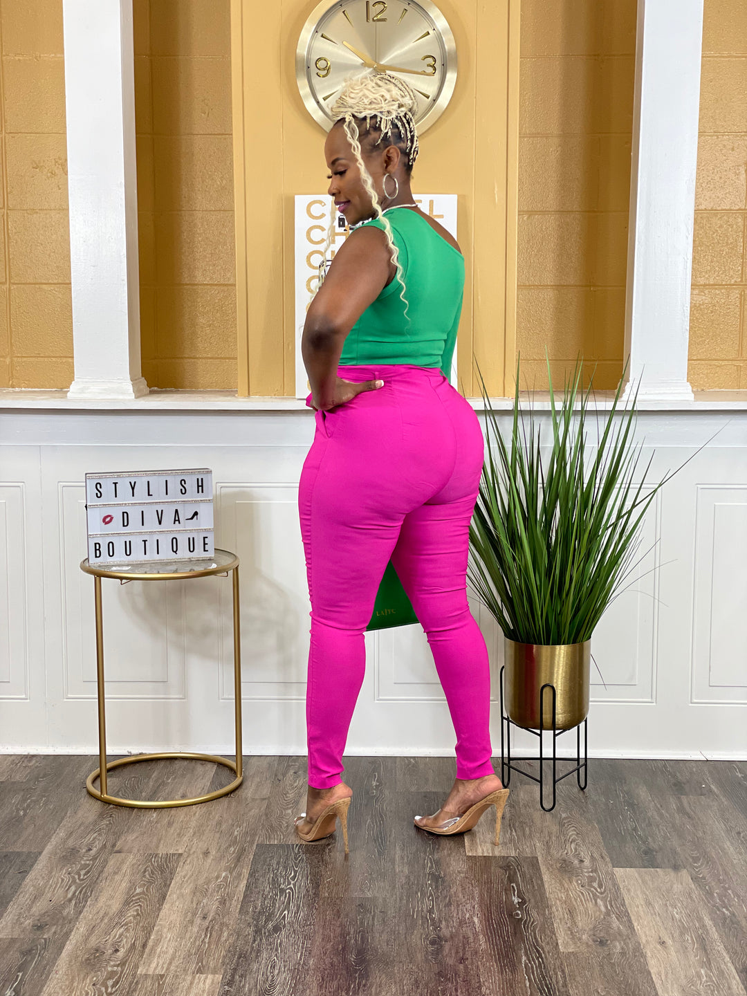 Luxe Diva Pants up to 3XL (Fuchsia Pink)