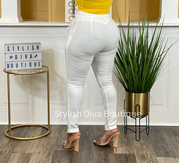 Luxe Diva Pants up to 3XL (Off White)