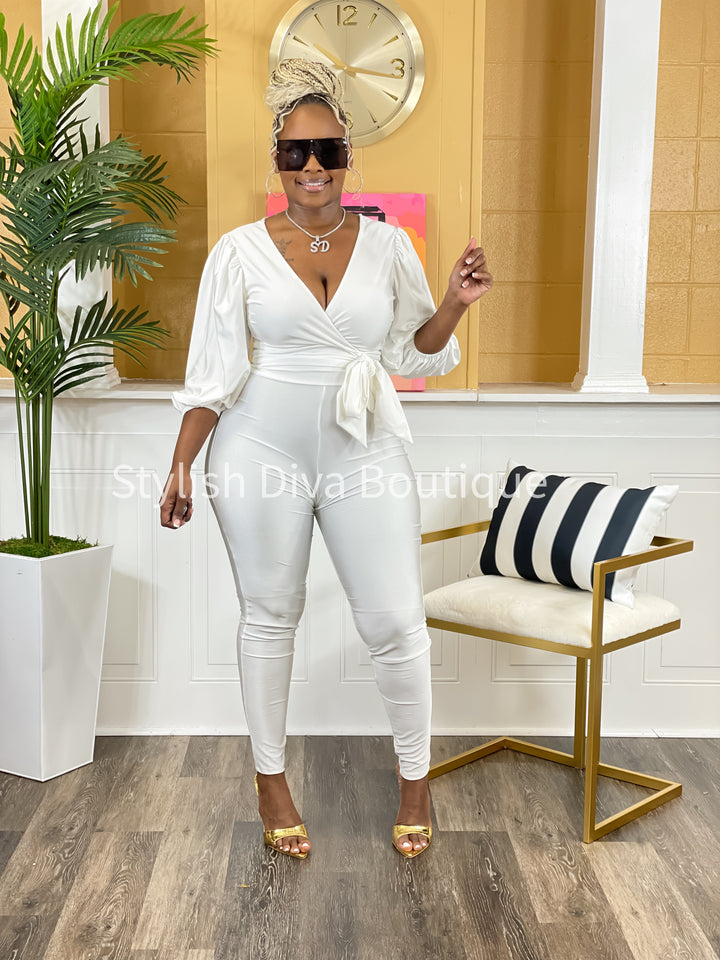 Champagne Wishes Jumpsuit (Off White)