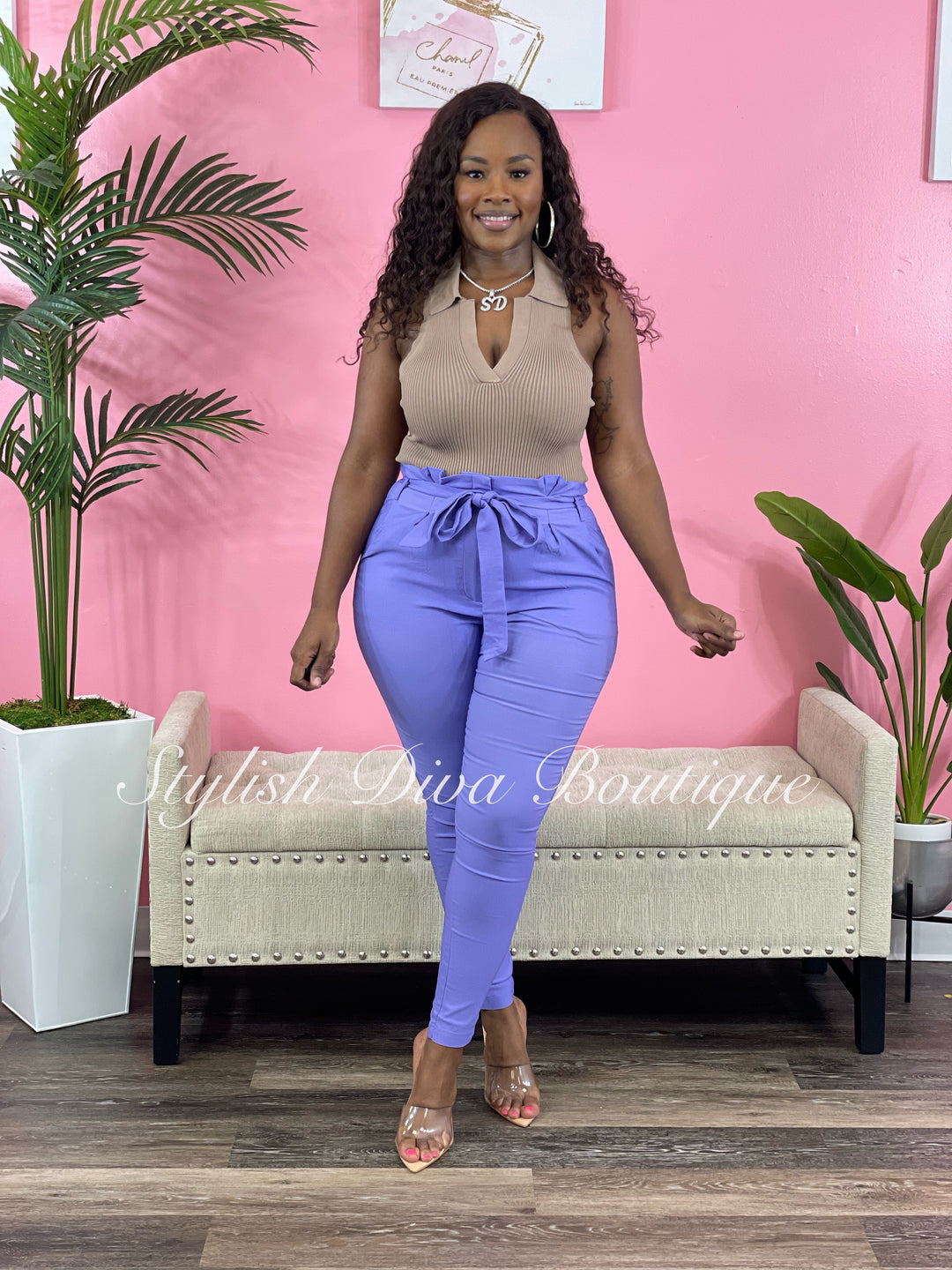Luxe Diva Pants up to 3XL (Passion Lavender)