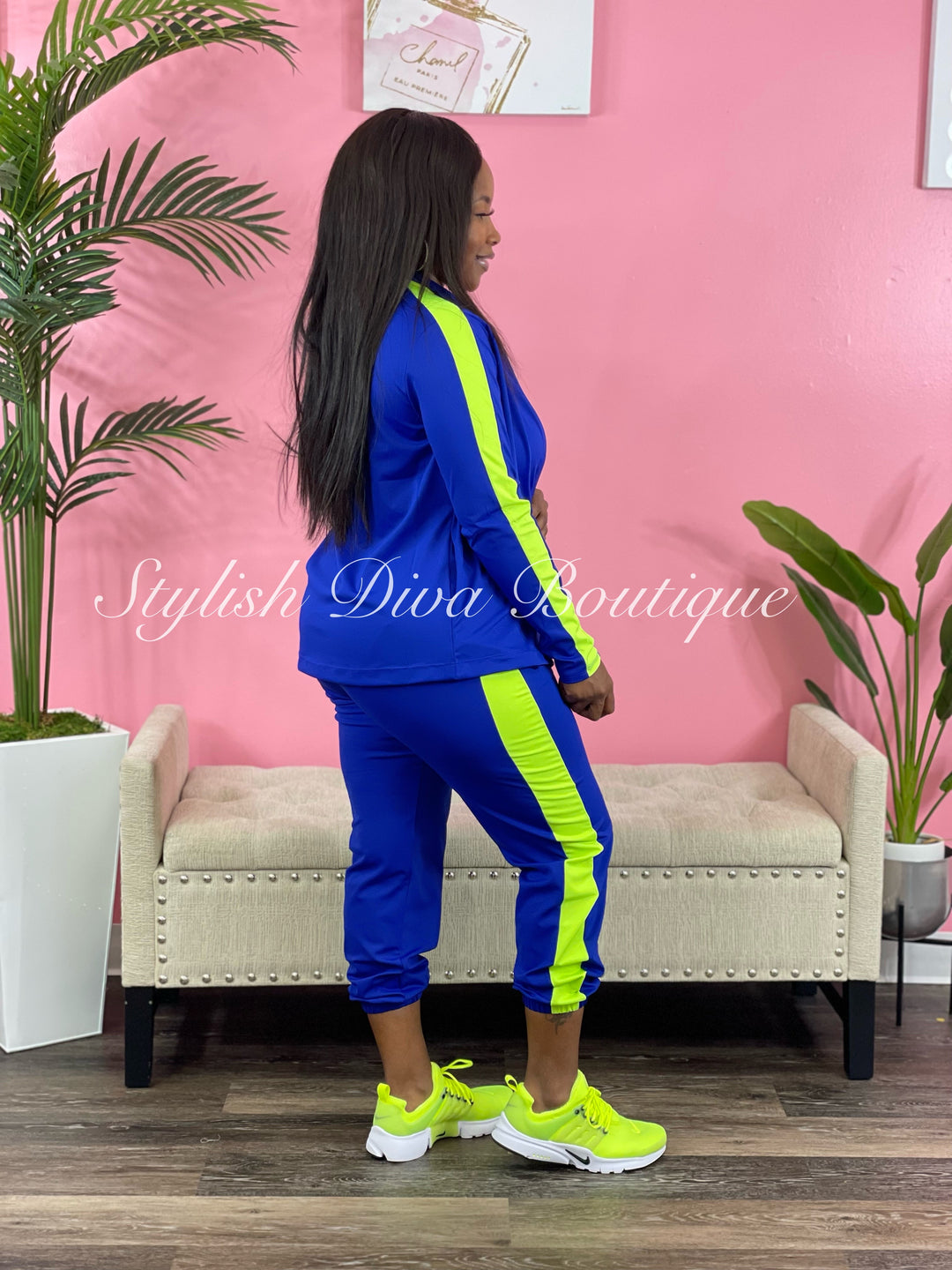 Easy Does It Jogger Set up to 3XL (Bright Blue/Neon Lime)