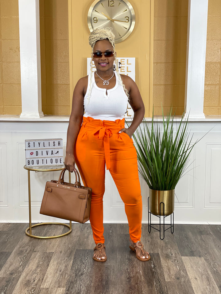 Luxe Diva Pants (Orange)