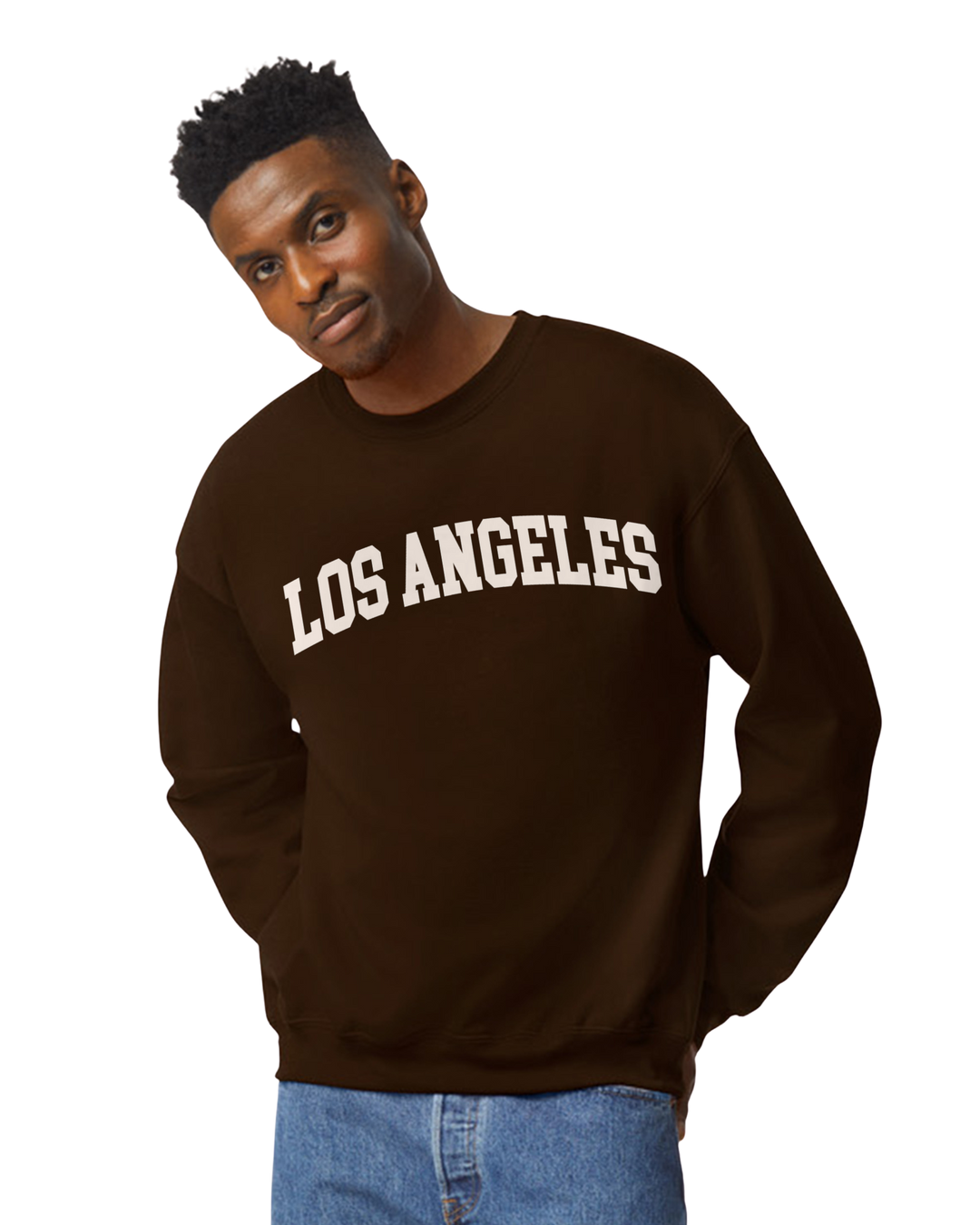 Los Angeles Sweatshirt Only up to 3XL (Cream Print)