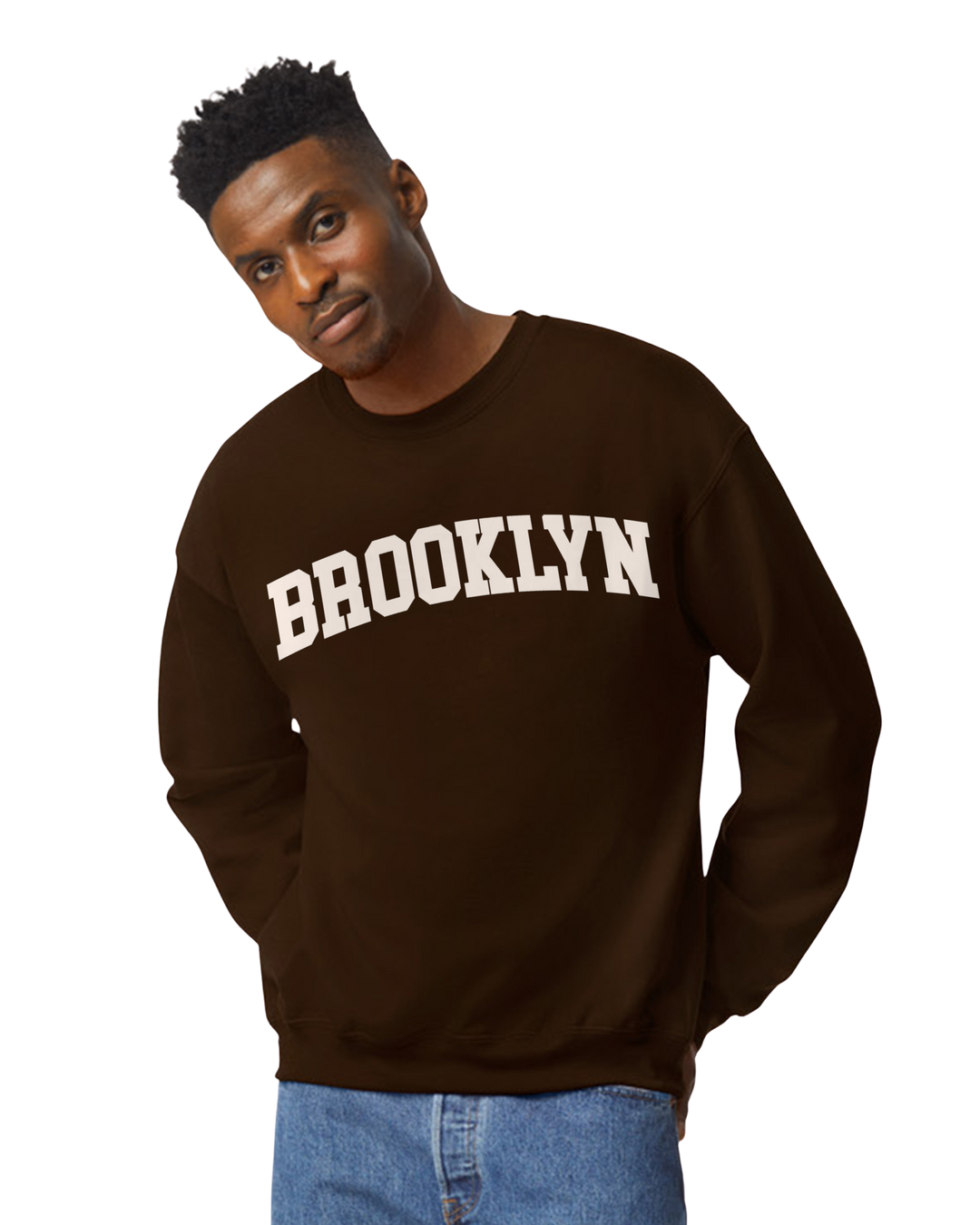 Brooklyn Sweatshirt Only up to 3XL (Cream Print)