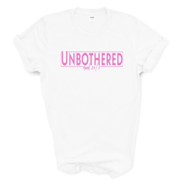 Unbothered Graphic Tee (Bright Pink Print)