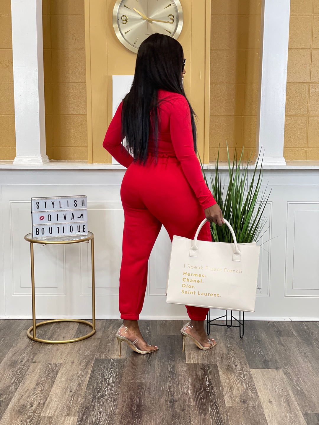 Terra Paperbag Waist Jogger Set (Red) – Stylish Diva Boutique