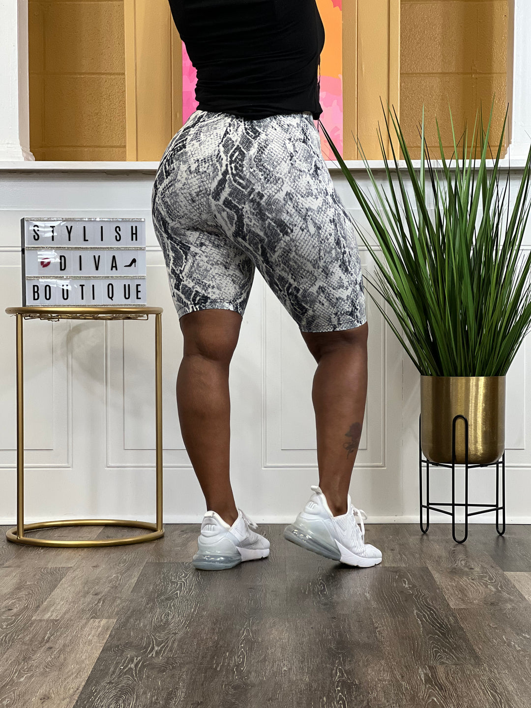 Printed Biker Shorts