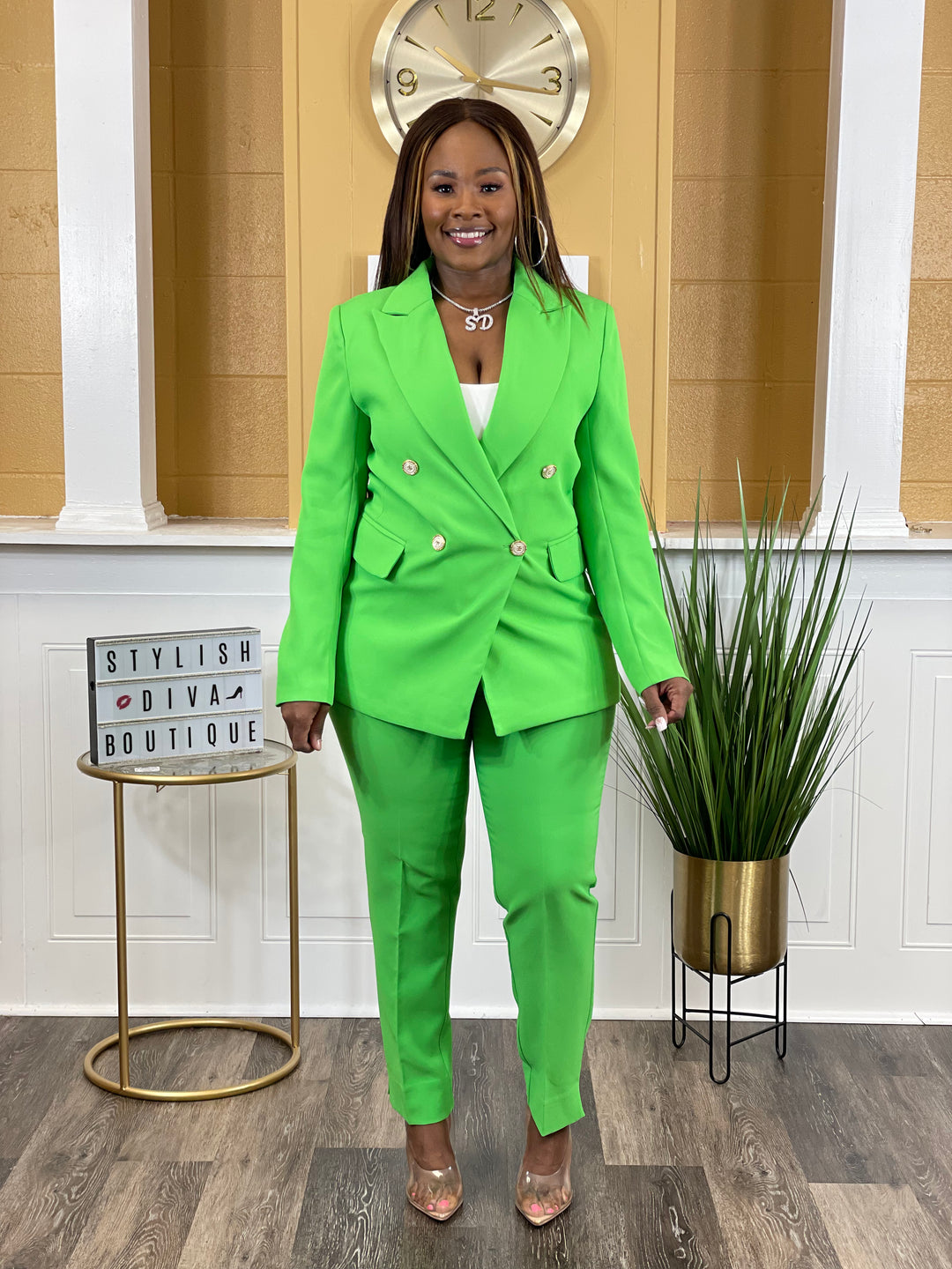 Suited Up Double Breasted Blazer (Lime Green) Stylish Diva Boutique Suited Up Double Breasted Blazer (Lime Green) Stylish Diva Boutique