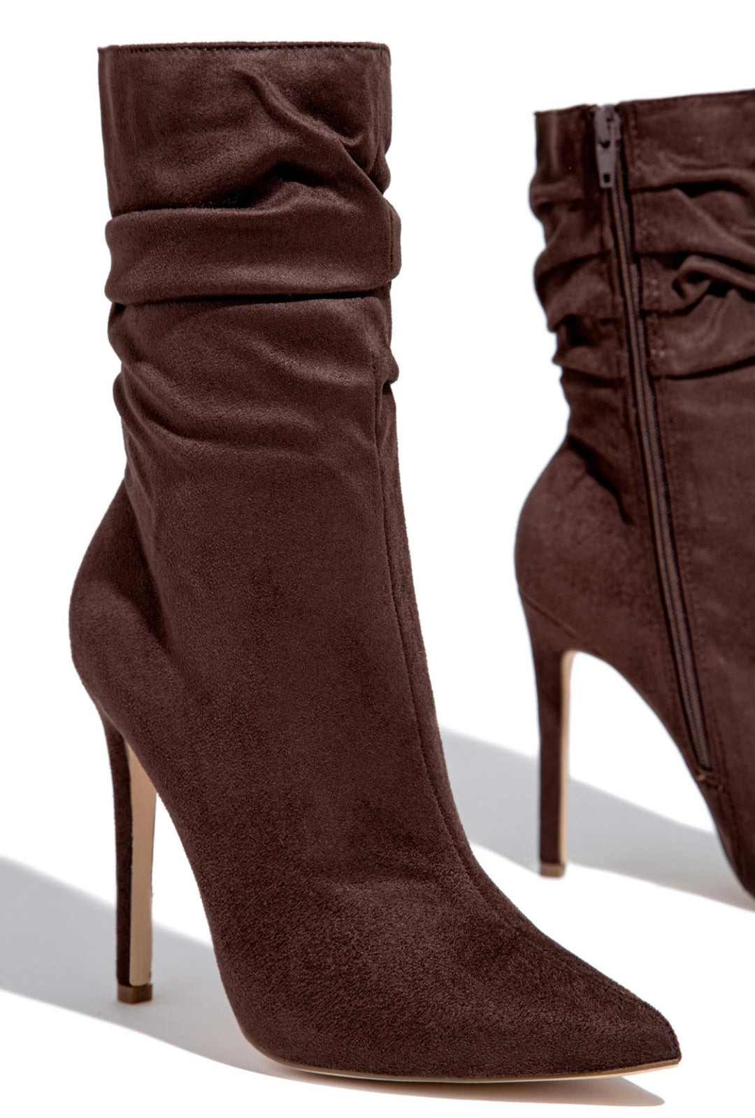 Liana Slouch Suede Bootie (Chocolate)