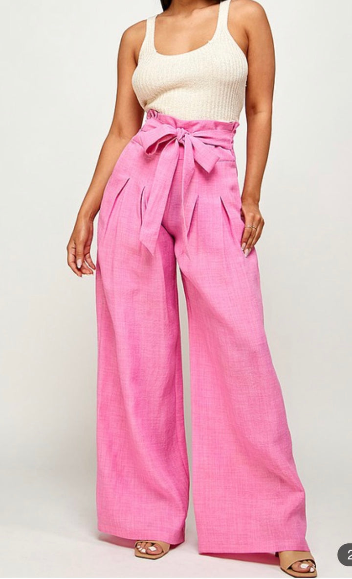 Demi Super High Waist Pants (Pink)