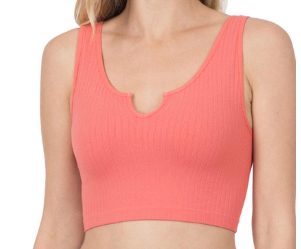 Split Crop Top String RIBBED SEAMLESS SPLIT NECK CROP TOP – Stylish Diva Boutique