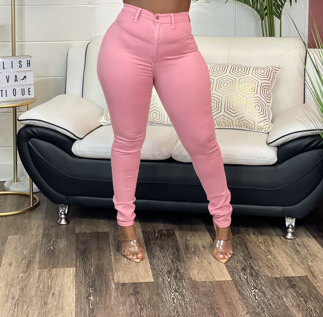 Perfect Fit Jeans (Blush Pink)