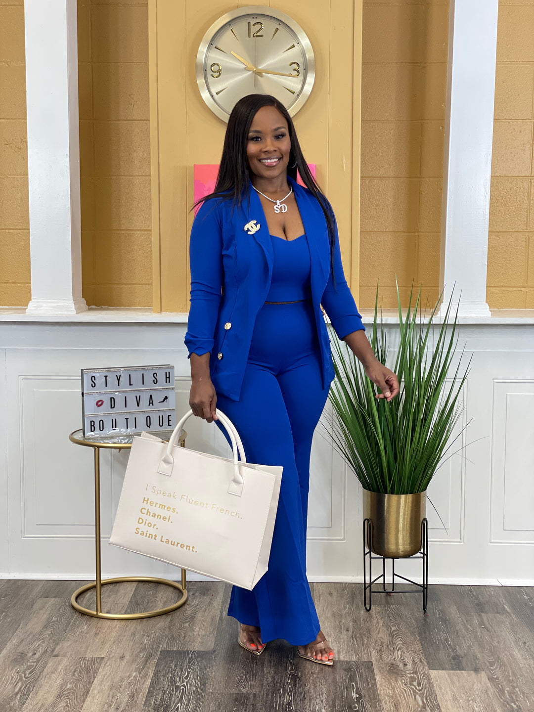 Bossy 3pc Jacket Set (Royal Blue) – Stylish Diva Boutique