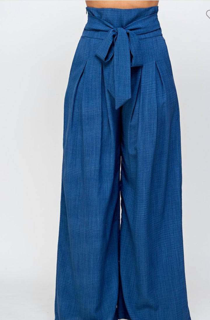 Demi Super High Waist Pants (Denim Blue)