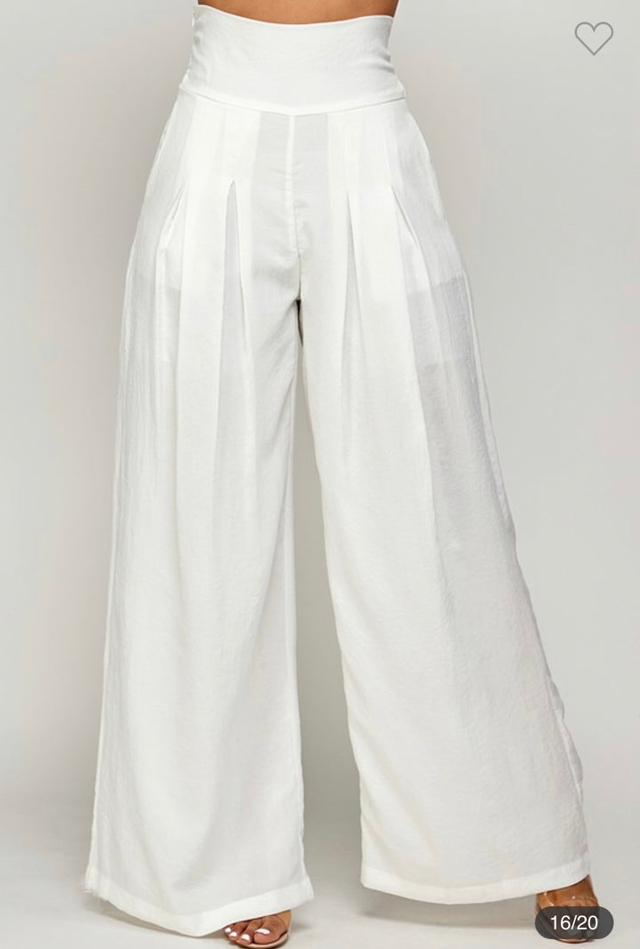 Demi Super High Waist Pants (White)