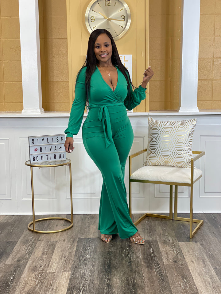 She's A Keeper Jumpsuit up to 3XL (Green)