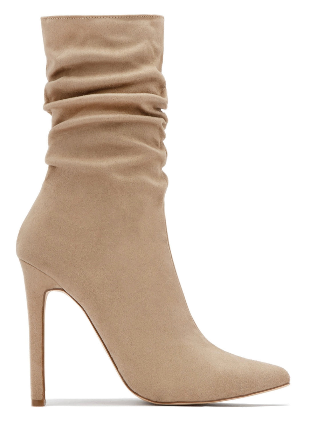 Liana Slouch Suede Bootie (Nude)