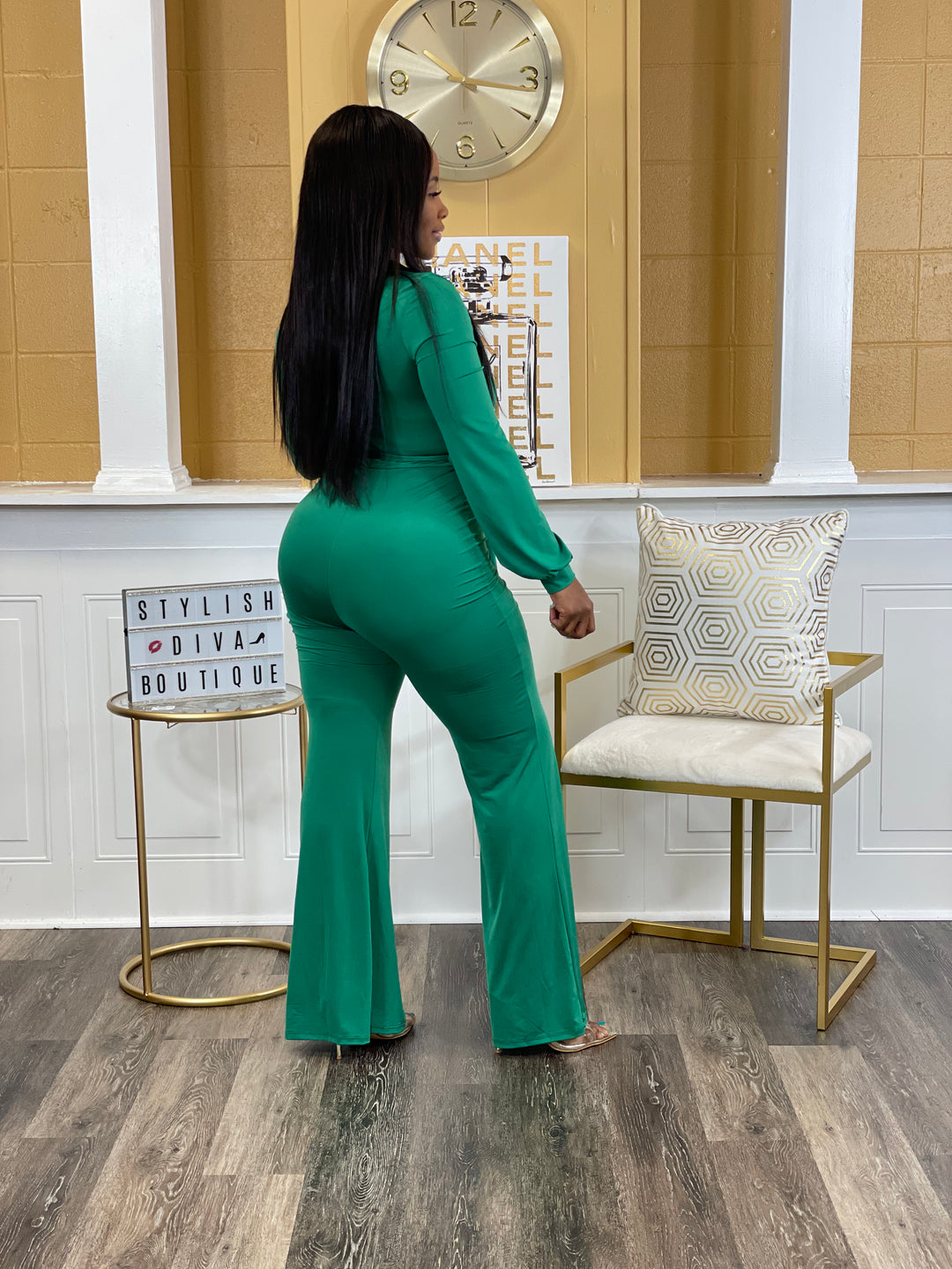 She's A Keeper Jumpsuit up to 3XL (Green)