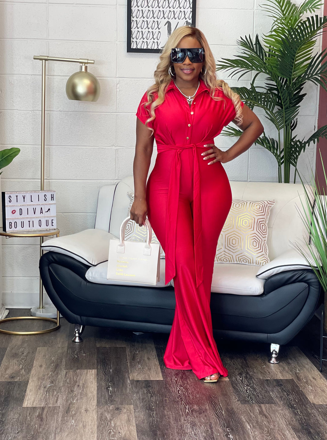 Bold Vibes Jumpsuit (Red)