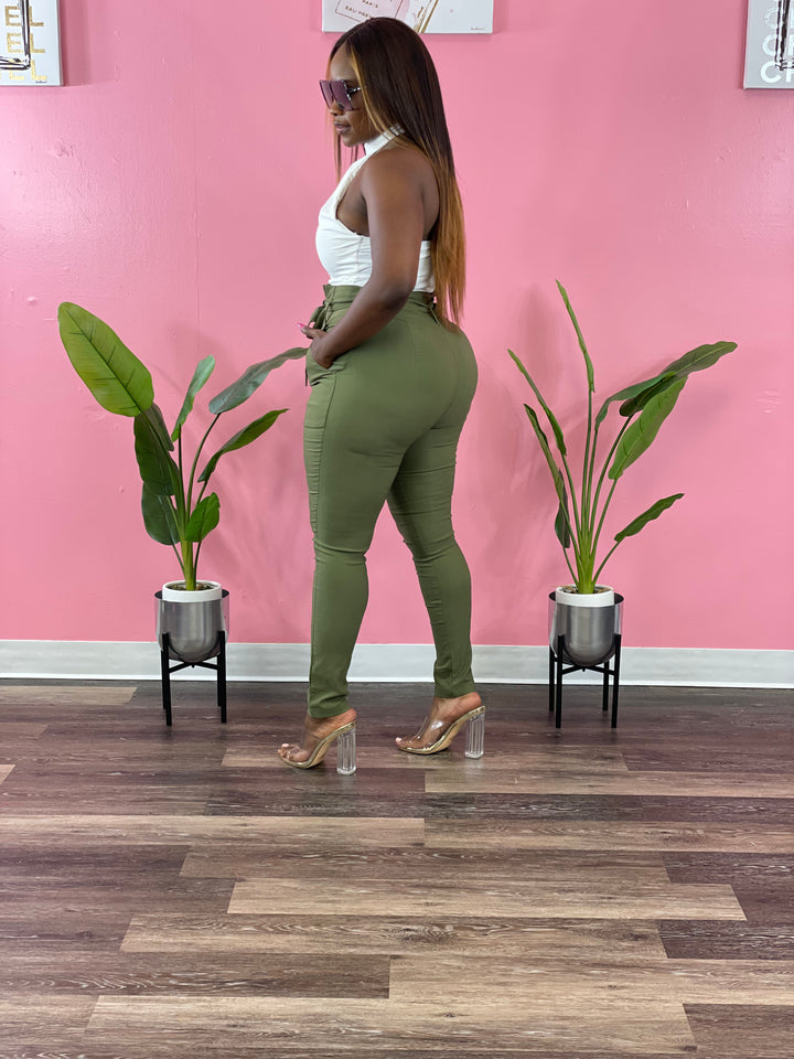 Luxe Diva Pants up to 3XL (Olive)