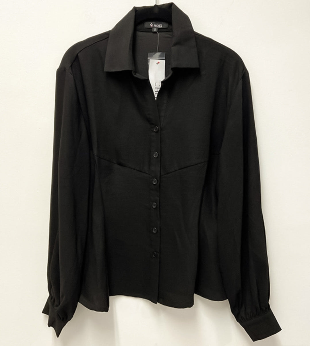 Michel Button Up Blouse (Black) Michel Button Up Blouse (Black)