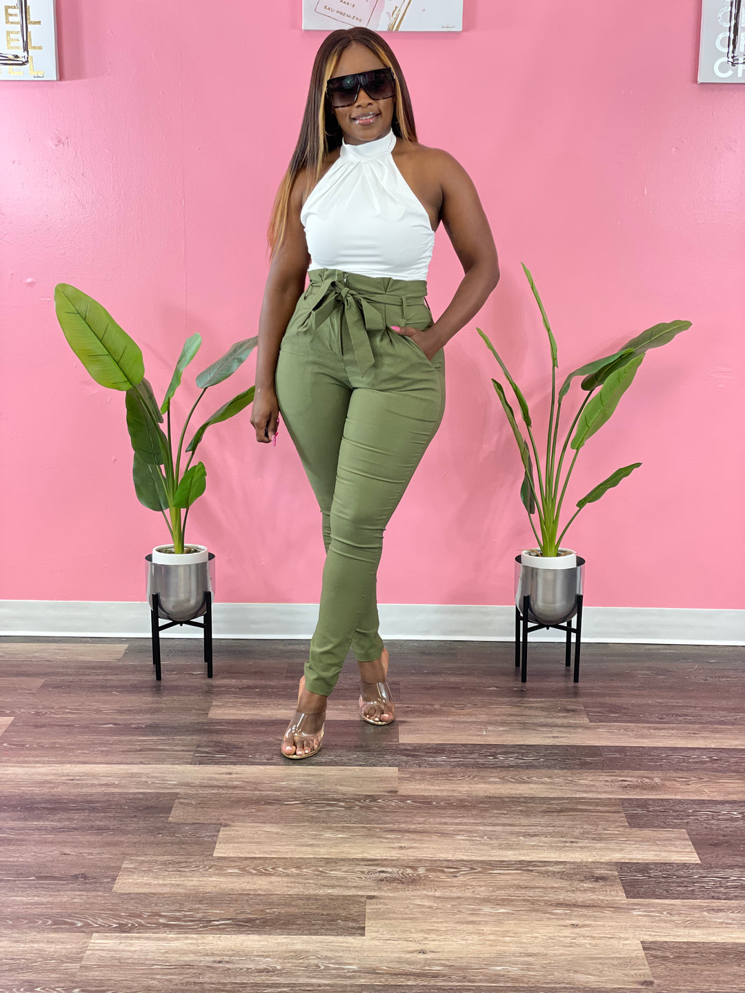 Luxe Diva Pants up to 3XL (Olive)