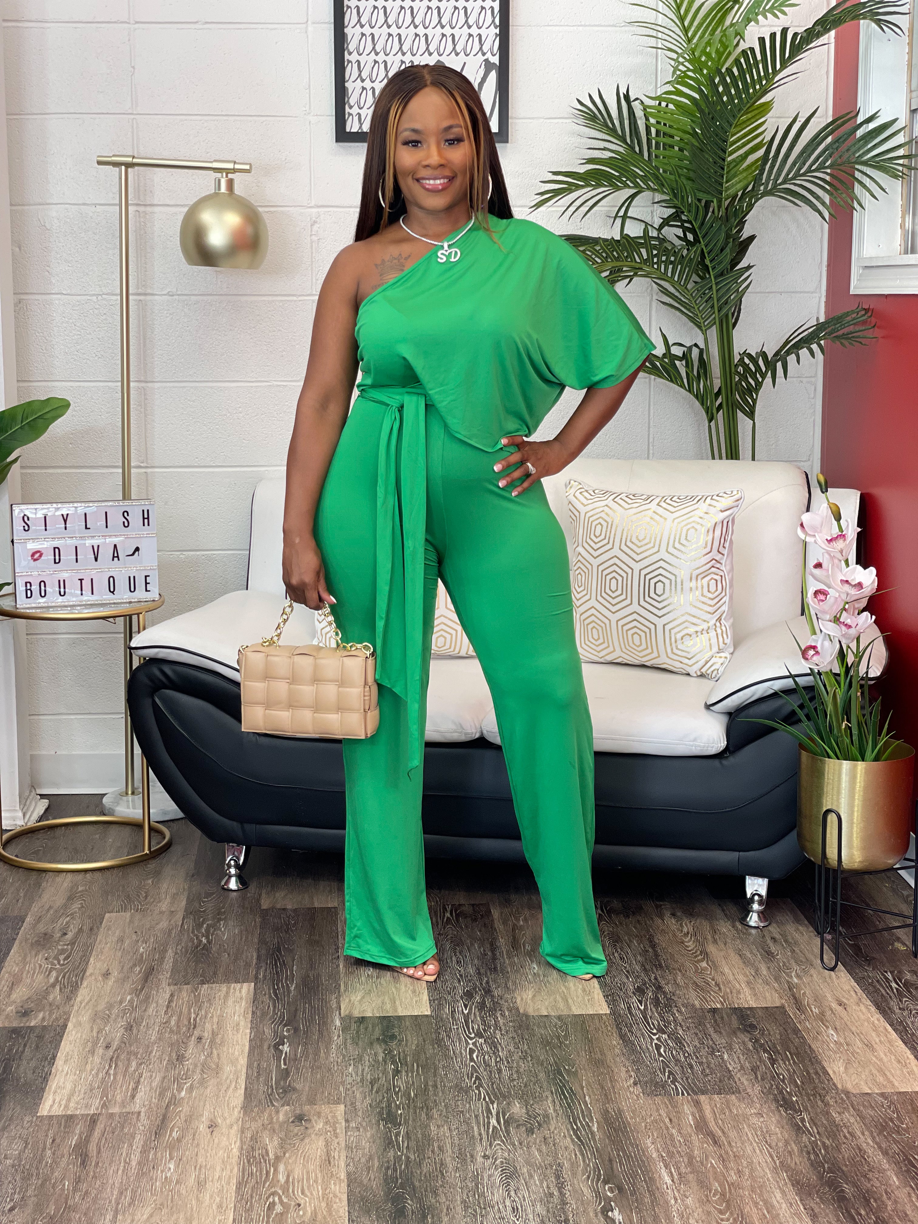 Go The Extra Mile Ivy Green Jumpsuit – Dales Clothing Inc
