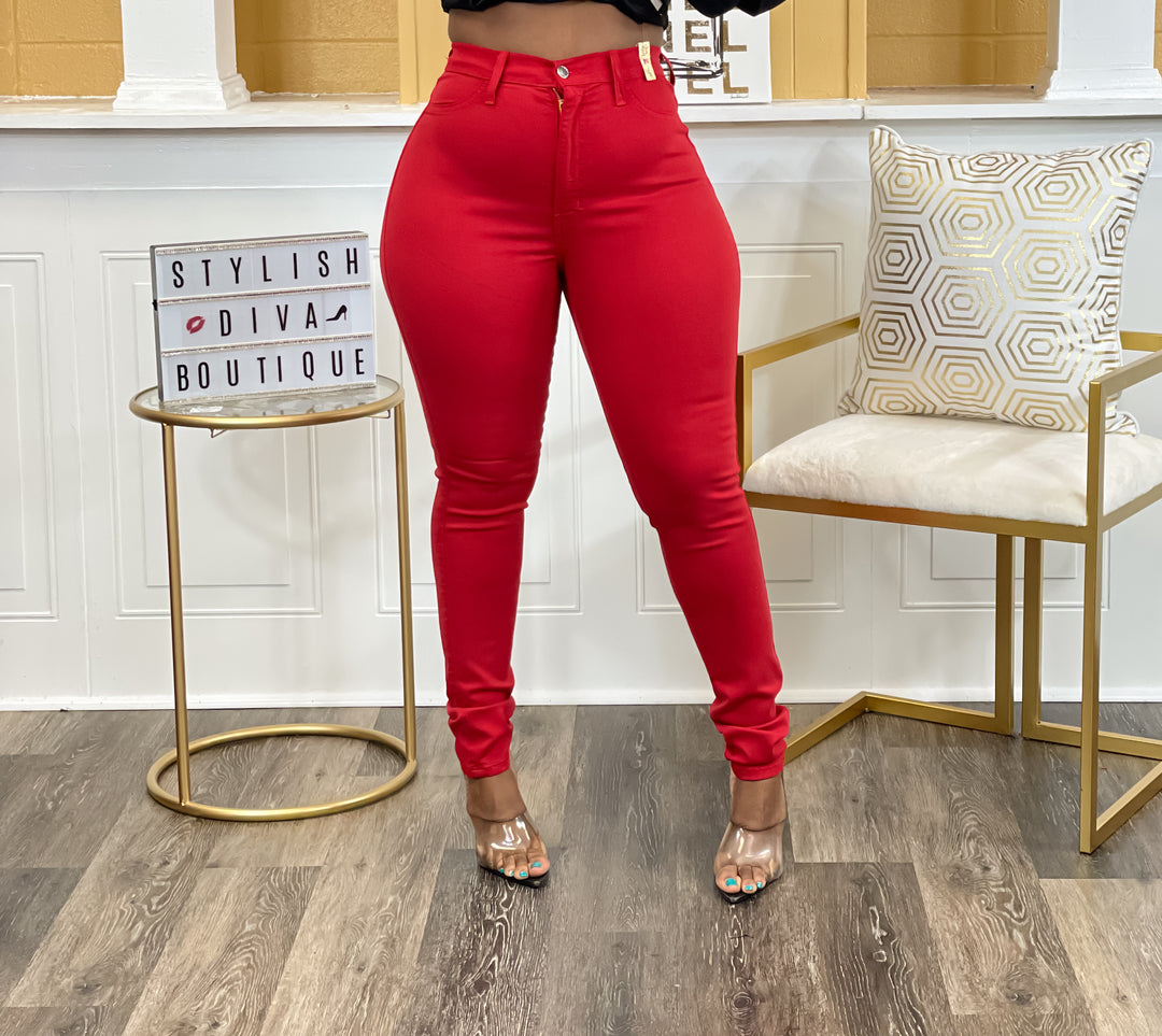 Perfect Fit Jeans (Red)