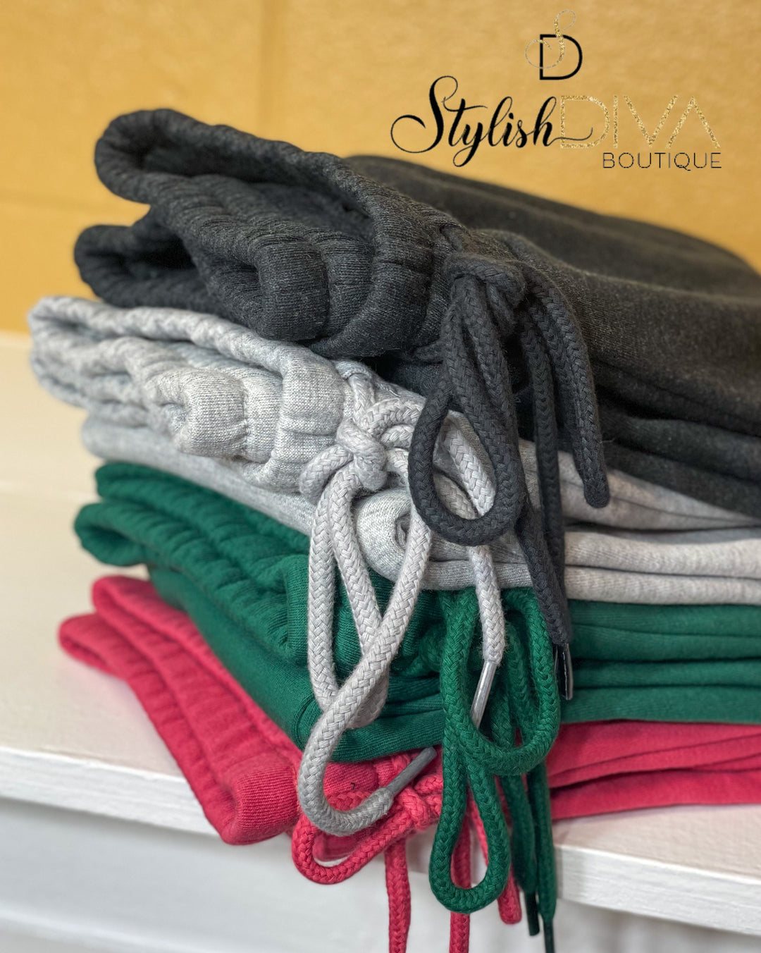 Stylish Luxe Joggers* PLUS SIZE (Ash Rose)